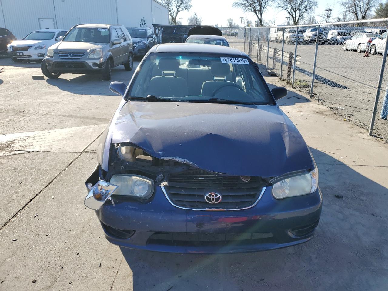 2002 Toyota Corolla VIN 1NXBR18E52Z568448 Copart auction photo, rear end / front end damage thumbnail 5