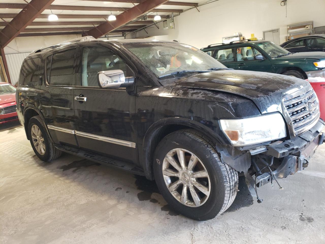 2010 Infiniti QX56 VIN 5N3ZA0NE9AN905045 Copart auction photo, front end / side damage thumbnail 4