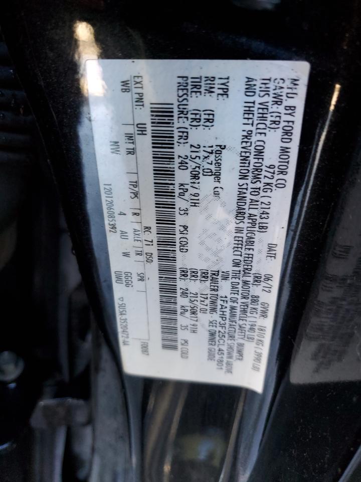 2012 Ford Focus VIN 1FAHP3F25CL451801 Copart auction photo, front end damage thumbnail 13