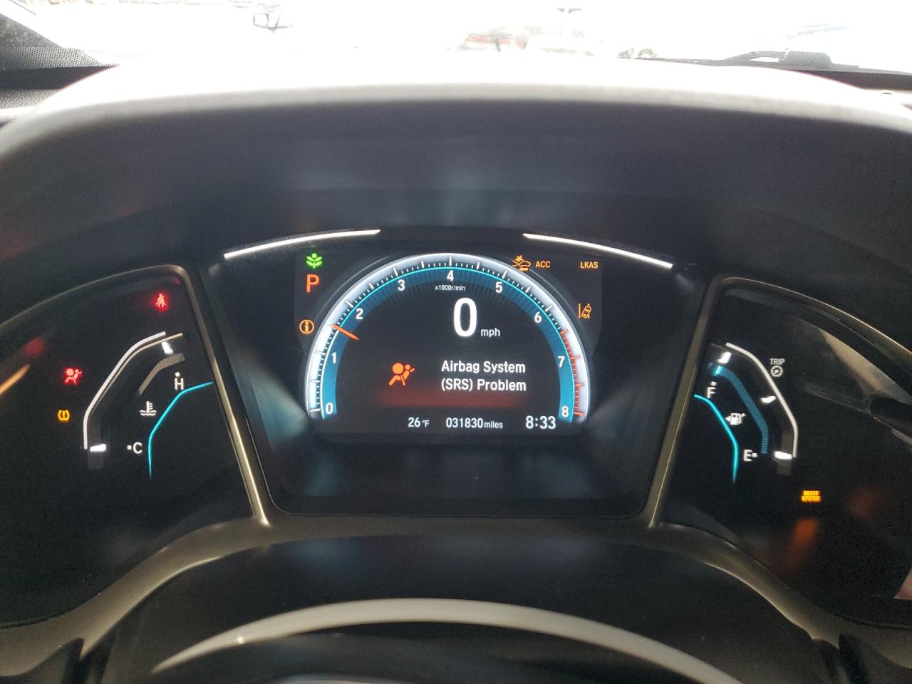 2021 Honda Civic VIN 19XFC1F30ME010808 Copart auction photo, front end damage thumbnail 9
