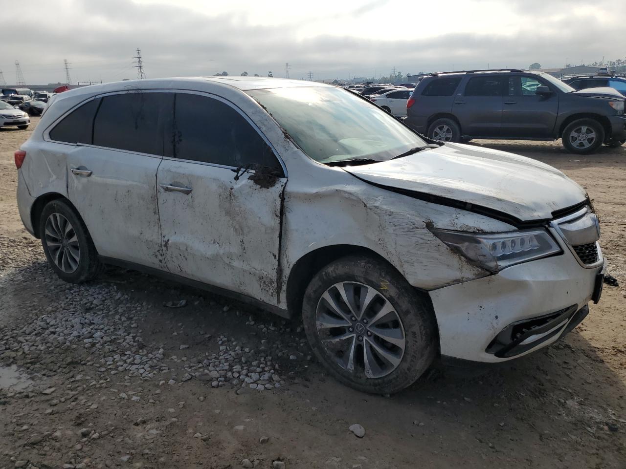 2016 Acura MDX VIN 5FRYD3H45GB013580 Copart auction photo, all over damage thumbnail 4