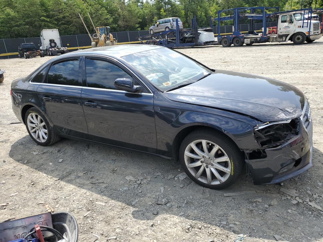 2013 Audi A4 VIN WAUBFAFL0DN048814 Copart auction photo, front end / mechanical damage thumbnail 4