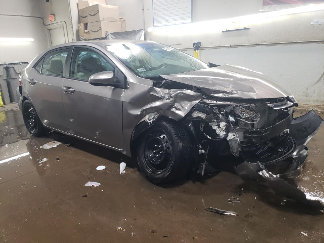 2015 Toyota Corolla VIN 2T1BURHE0FC257031 Copart auction photo, front end / rear end damage thumbnail 4