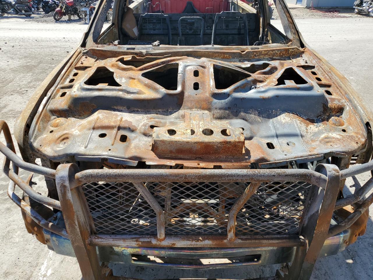 2008 Chevrolet Silverado VIN 1GCHC24K48E216997 Copart auction photo, burn damage thumbnail 11