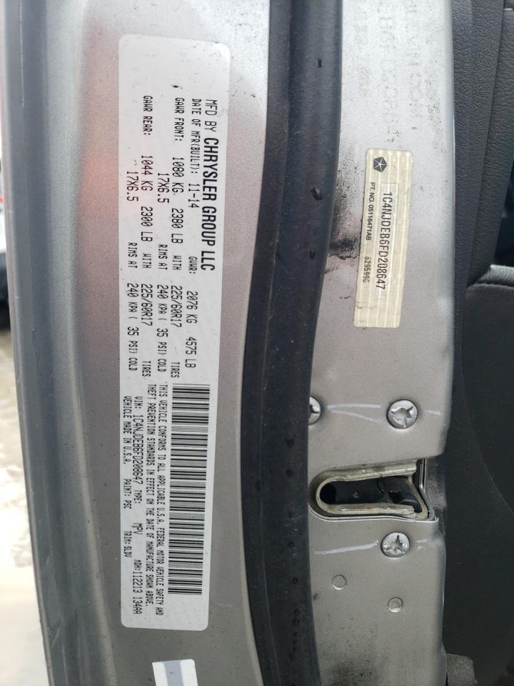 2015 Jeep Compass VIN 1C4NJDEB6FD208647 Copart auction photo, all over damage thumbnail 13