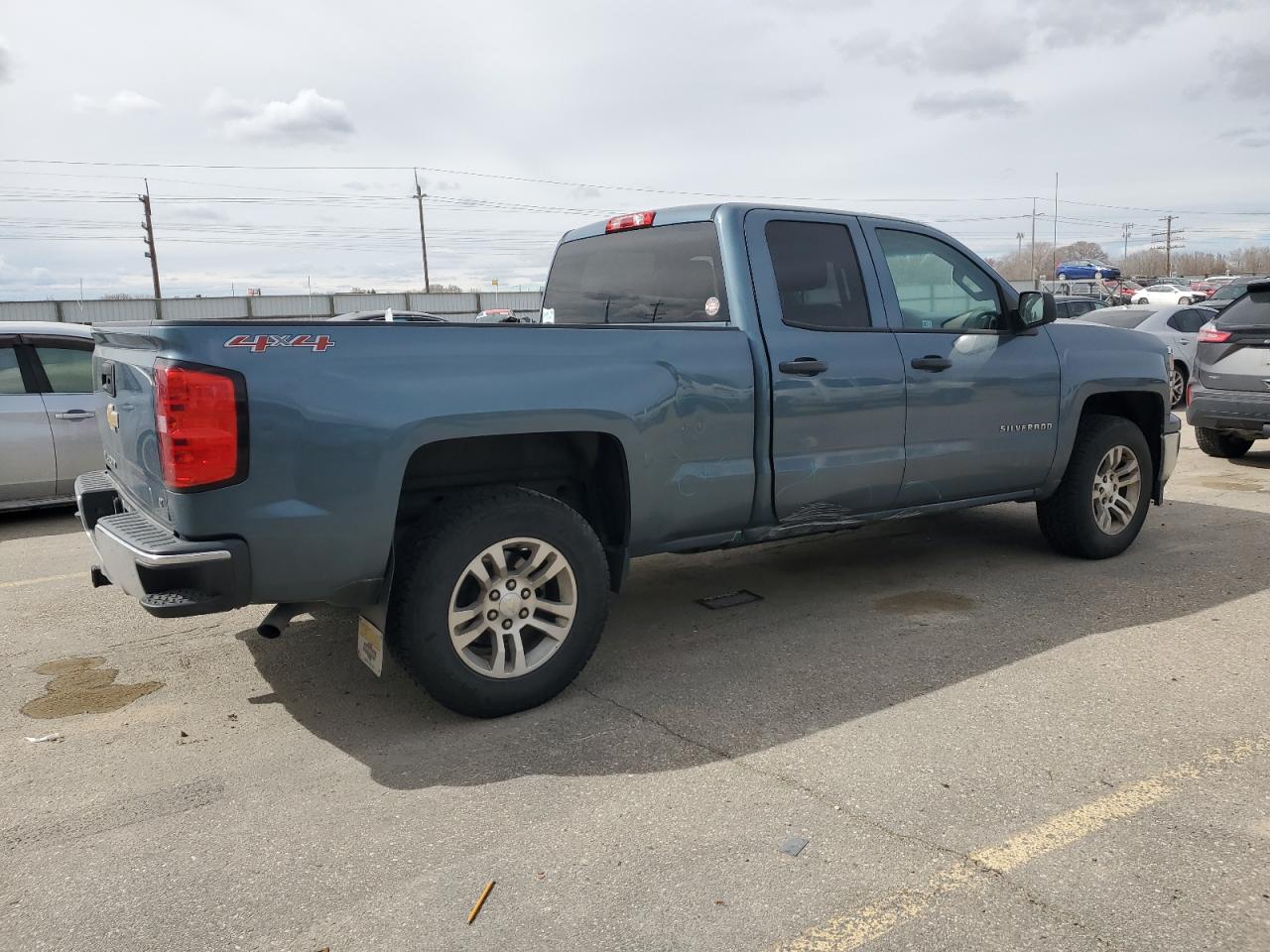 2014 Chevrolet Silverado VIN 1GCVKREC5EZ235441 Copart auction photo, side / rear end damage thumbnail 3