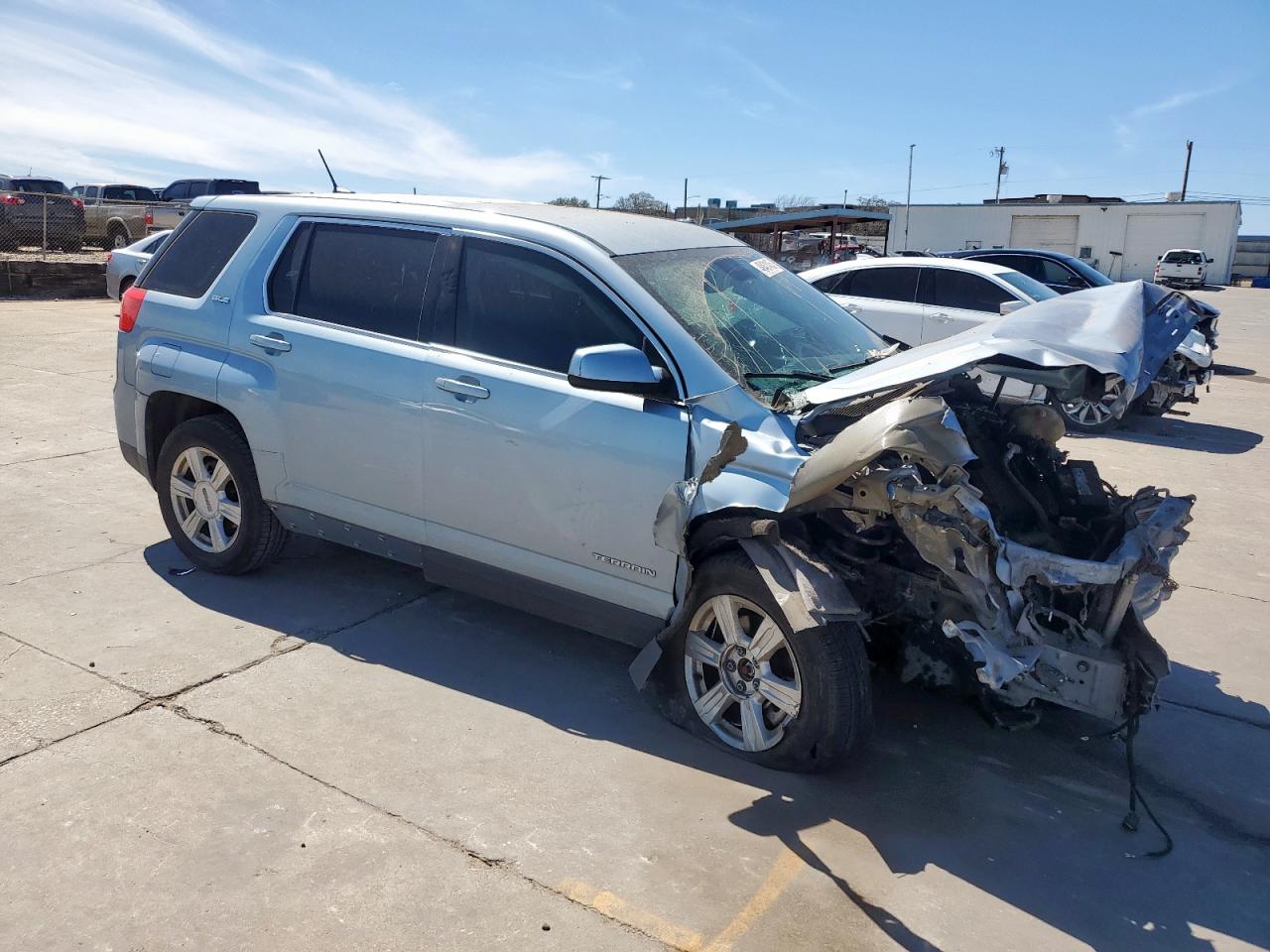 2014 GMC Terrain VIN 2GKALMEK6E6285528 Copart auction photo, front end / side damage thumbnail 4