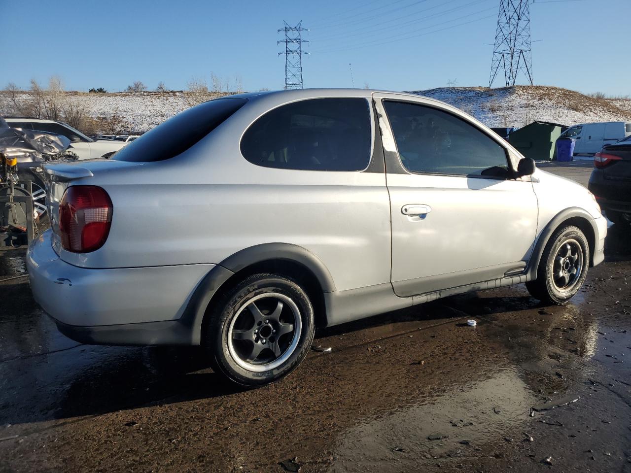 2000 Toyota Echo VIN JTDAT1230Y0089220 Copart auction photo, front end / hail damage thumbnail 3