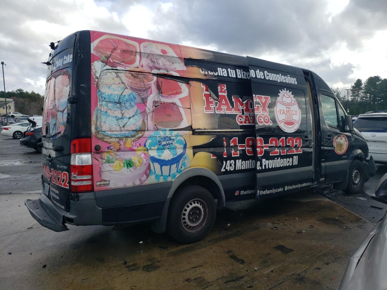 2015 Mercedes-Benz Sprinter VIN WD3PE8DCXF5977428 Copart auction photo, front end damage thumbnail 3