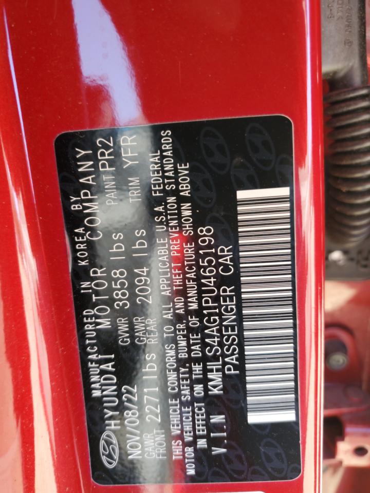 2023 Hyundai Elantra VIN KMHLS4AG1PU465198 Copart auction photo, front end / side damage thumbnail 12
