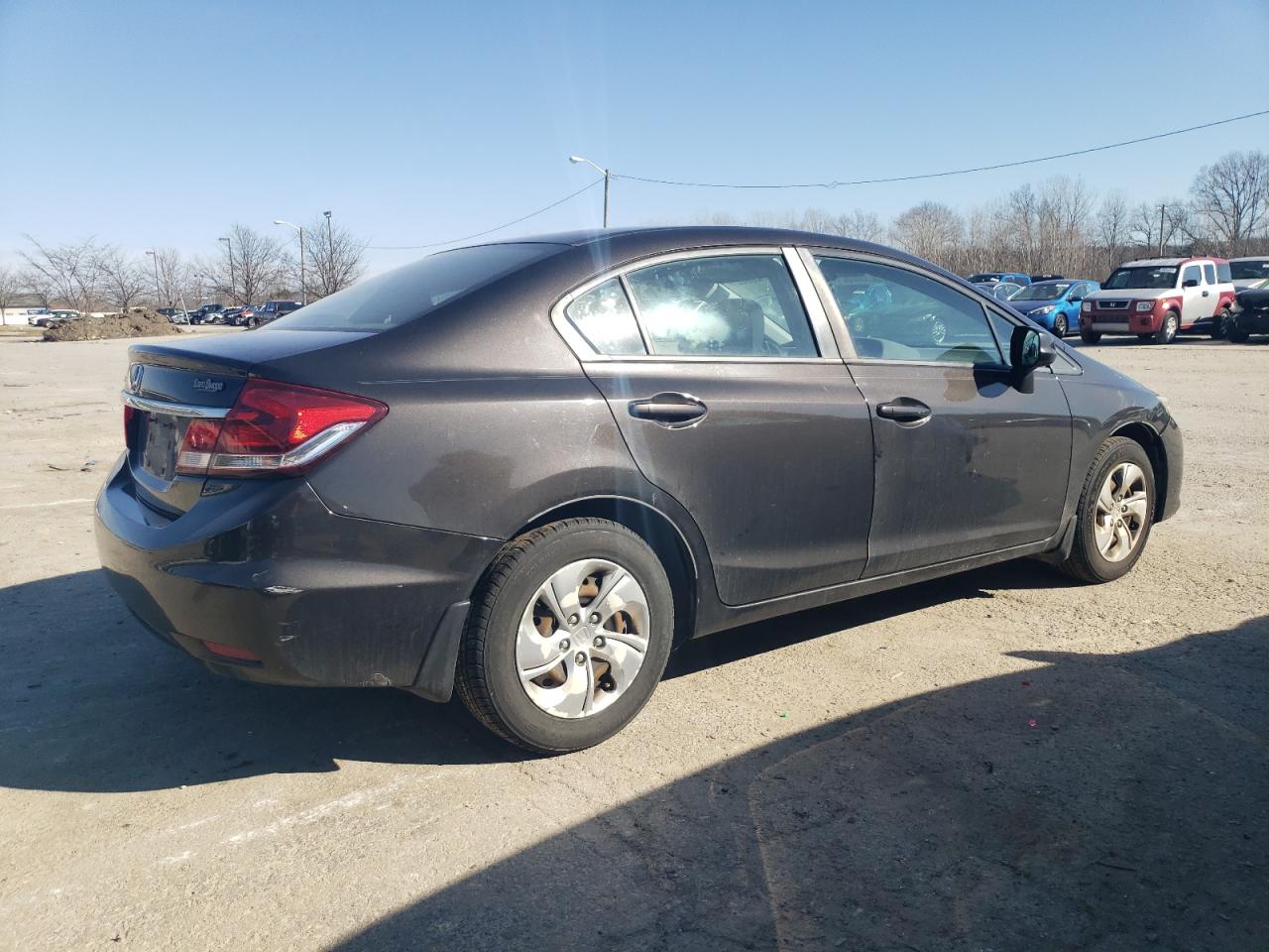 2013 Honda Civic VIN 19XFB2F57DE011836 Copart auction photo, front end / rear end damage thumbnail 3