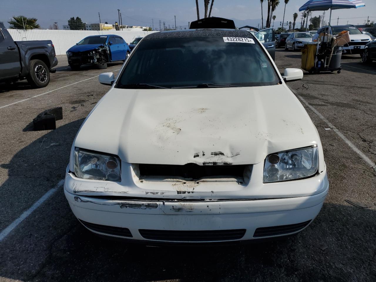2001 Volkswagen Jetta VIN 3VWSD69MX1M181366 Copart auction photo, rear end / front end damage thumbnail 5