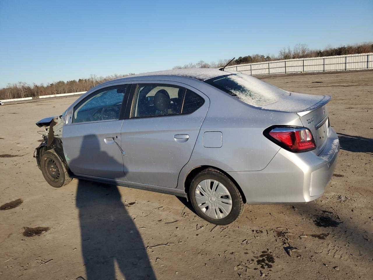 2022 Mitsubishi Mirage VIN ML32FUFJ4NHF08646 Copart auction photo, front end / side damage thumbnail 2