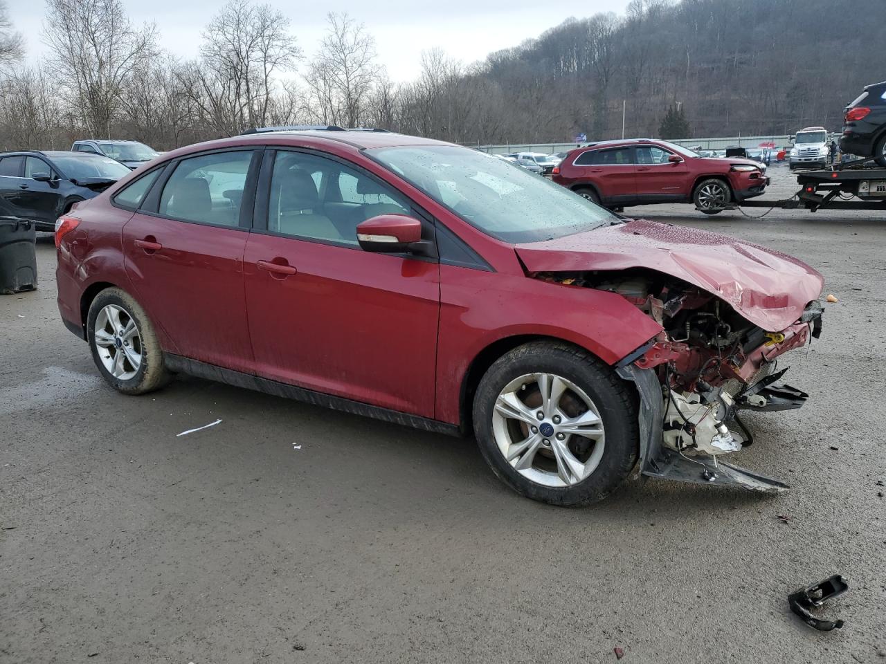 2014 Ford Focus VIN 1FADP3F25EL205526 Copart auction photo, front end damage thumbnail 4