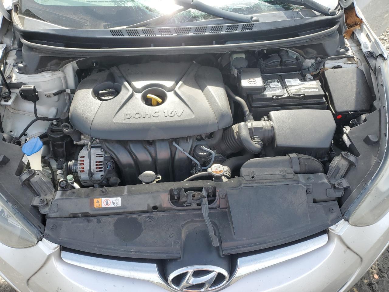 2015 Hyundai Elantra VIN 5NPDH4AE9FH557822 Copart auction photo, top/roof / side damage thumbnail 11