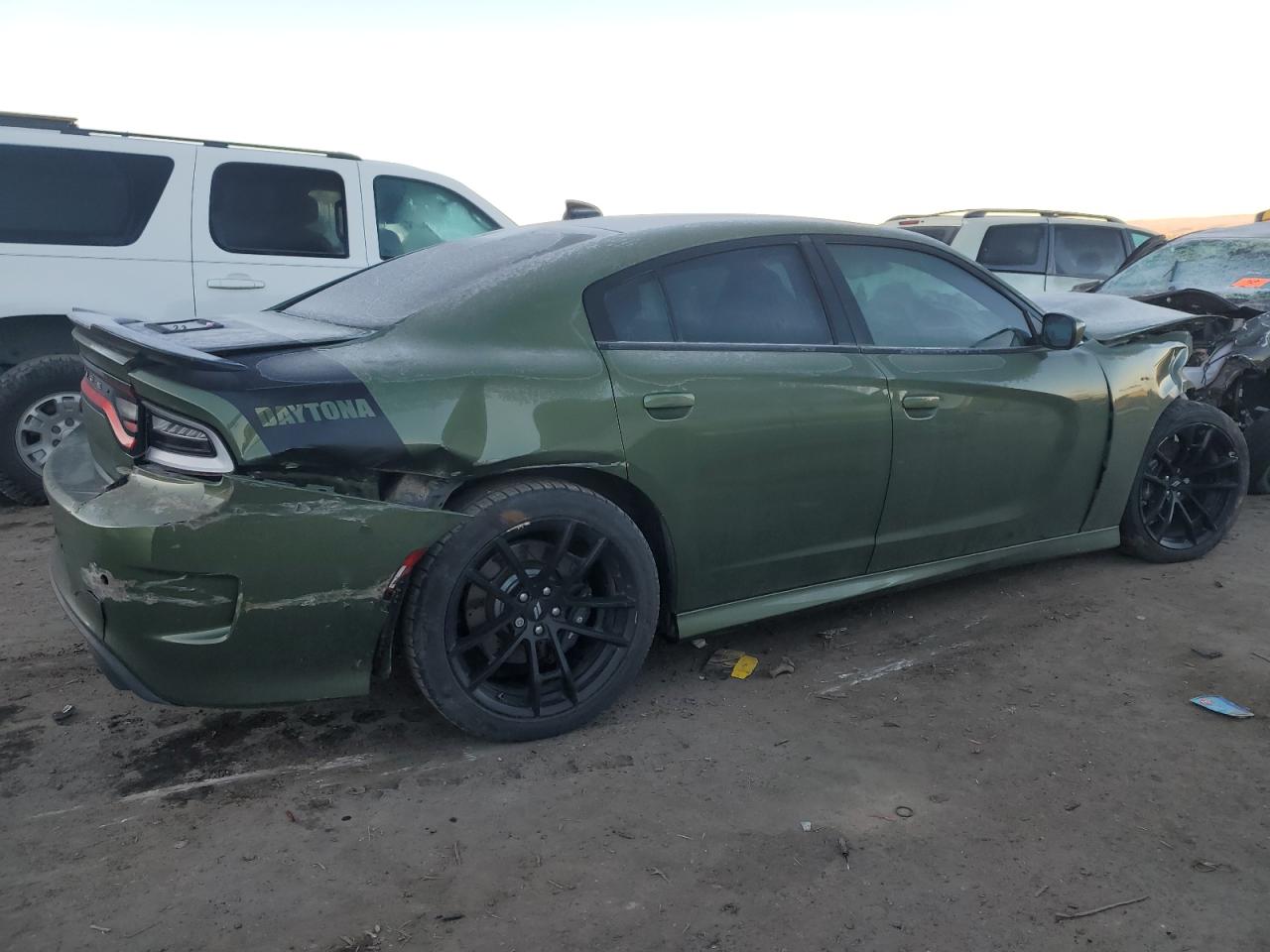 2019 Dodge Charger VIN 2C3CDXGJXKH599646 Copart auction photo, front end / rear end damage thumbnail 3