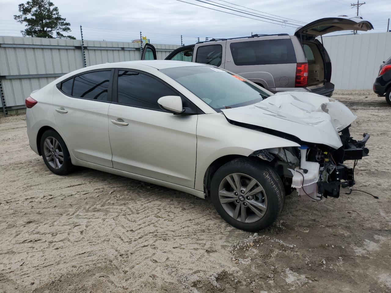 2018 Hyundai Elantra VIN KMHD84LF6JU594035 Copart auction photo, all over damage thumbnail 4
