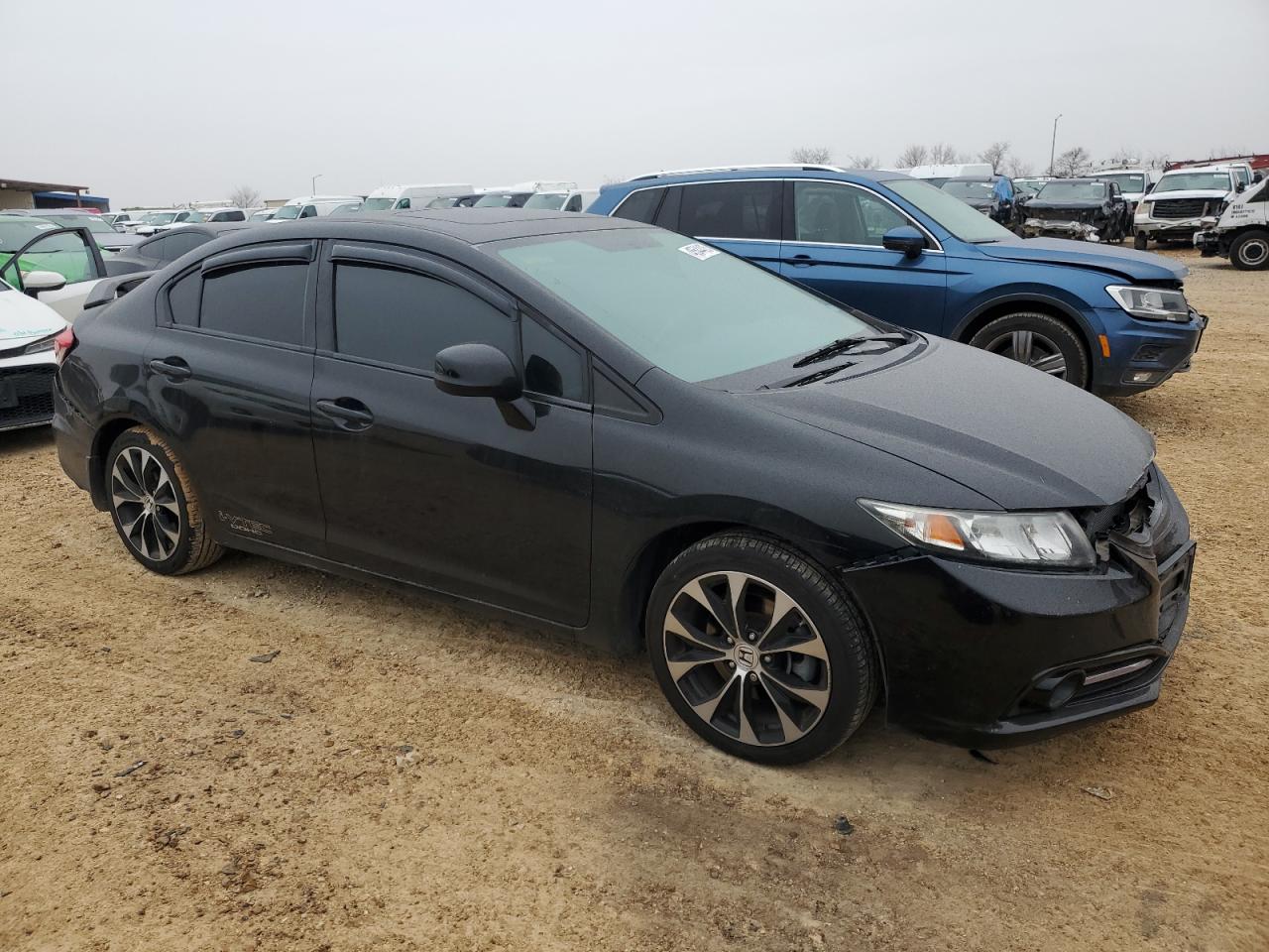 2013 Honda Civic VIN 2HGFB6E53DH705244 Copart auction photo, front end damage thumbnail 4