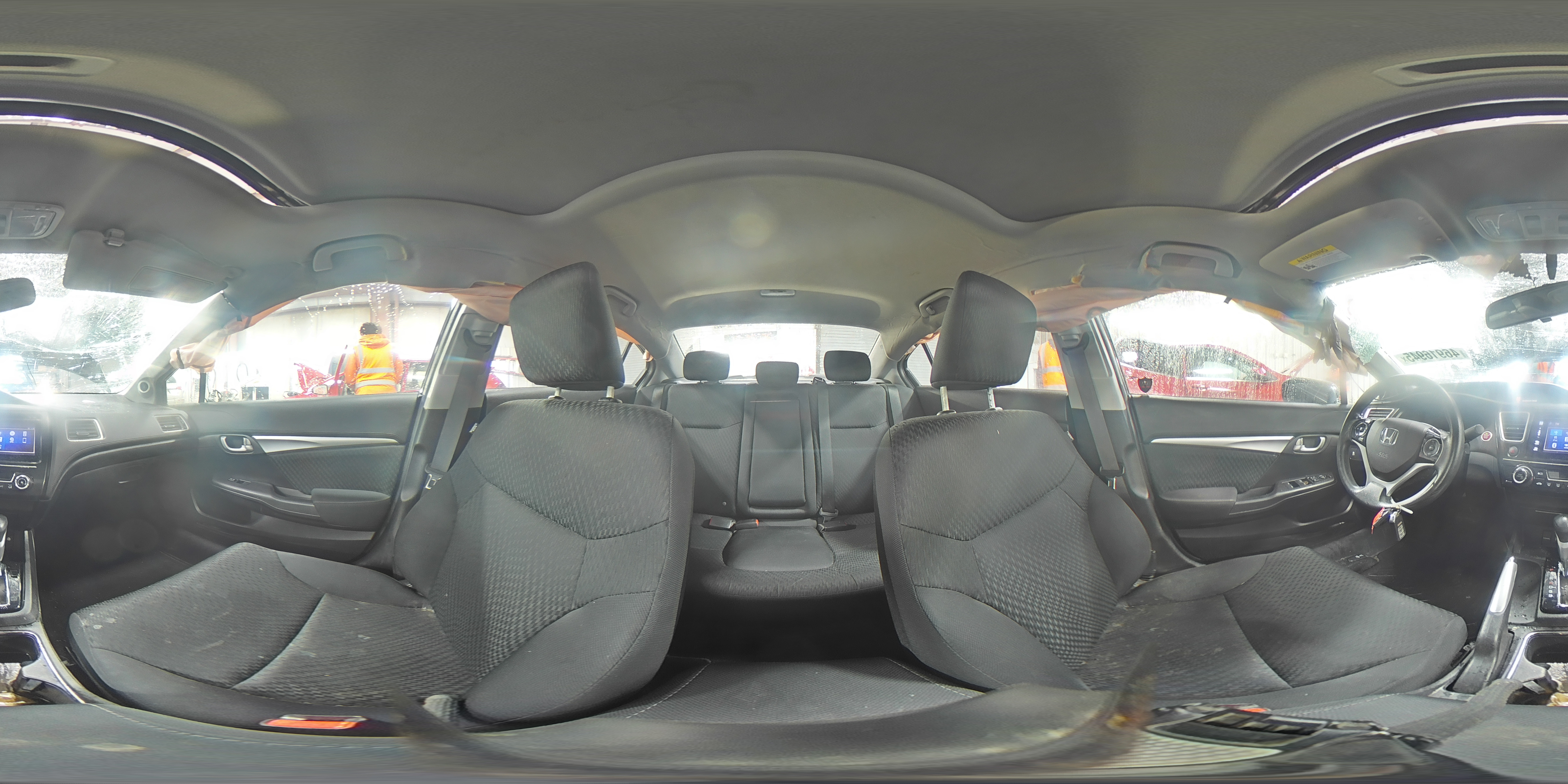 2014 Honda Civic VIN 2HGFB2F80EH553135 Copart auction photo, rollover damage thumbnail 14