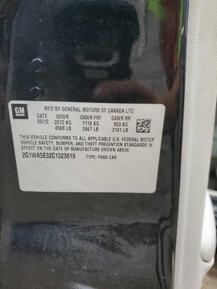 2012 Chevrolet Impala VIN 2G1WA5E32C1323619 Copart auction photo, all over damage thumbnail 14