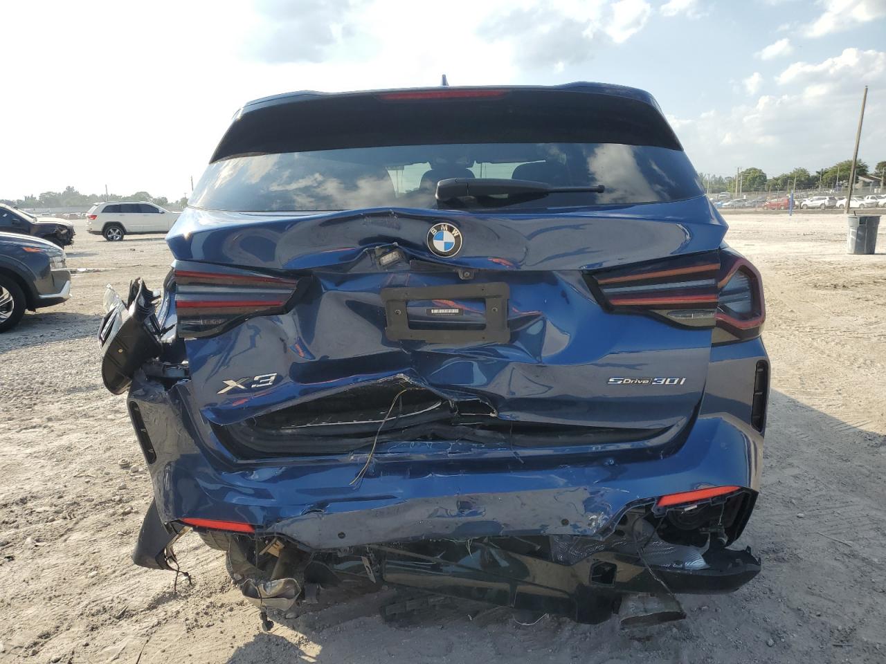 2023 BMW X3 VIN 5UX43DP06P9R48512 Copart auction photo, rear end / minor dent/scratches damage thumbnail 6