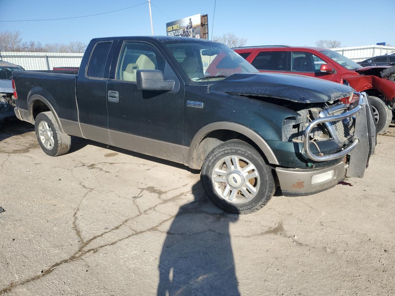 2004 Ford F-150 VIN 1FTPX12544NB19526 Copart auction photo, frame damage / front end damage thumbnail 4