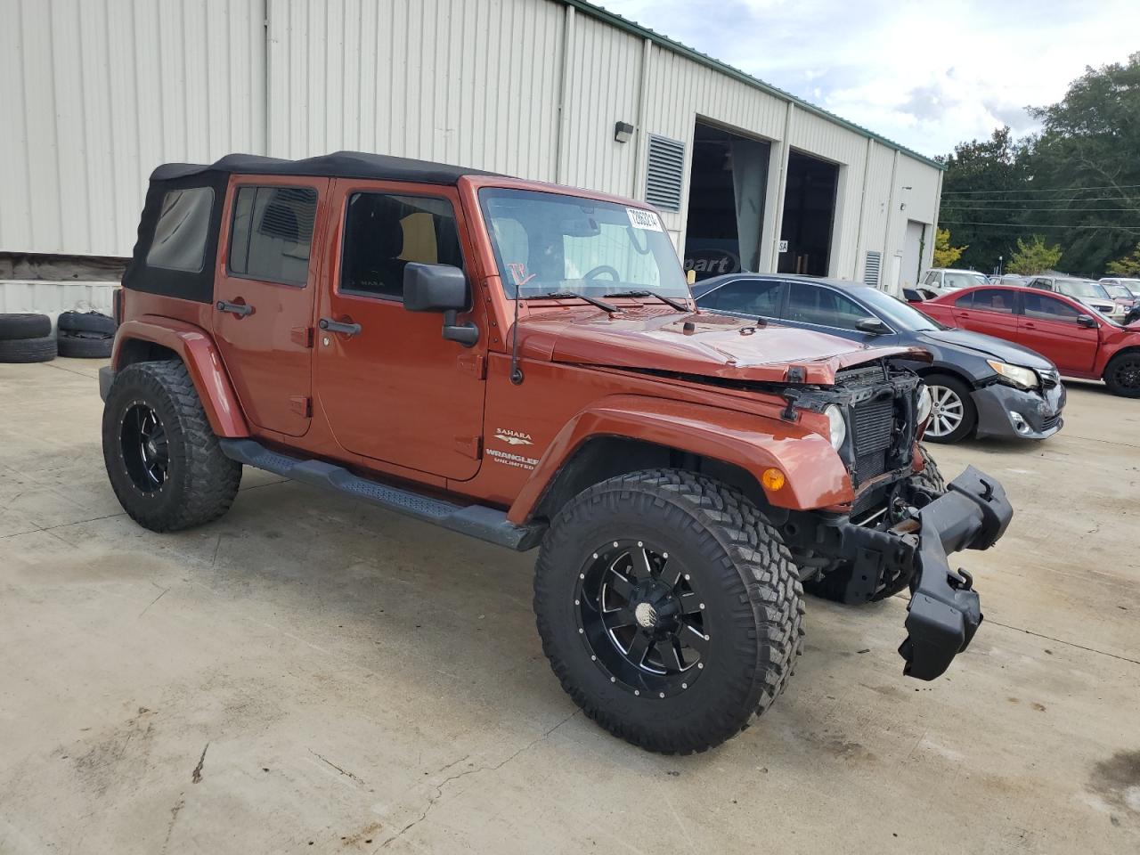 2014 Jeep Wrangler VIN 1C4BJWEG4EL273317 Copart auction photo, front end damage thumbnail 4
