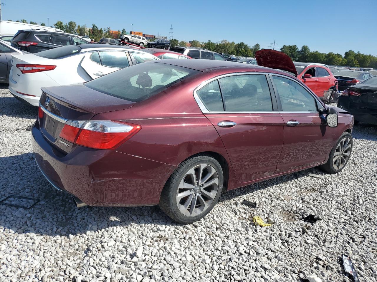 2014 Honda Accord VIN 1HGCR2F51EA093549 Copart auction photo, front end / minor dent/scratches damage thumbnail 3