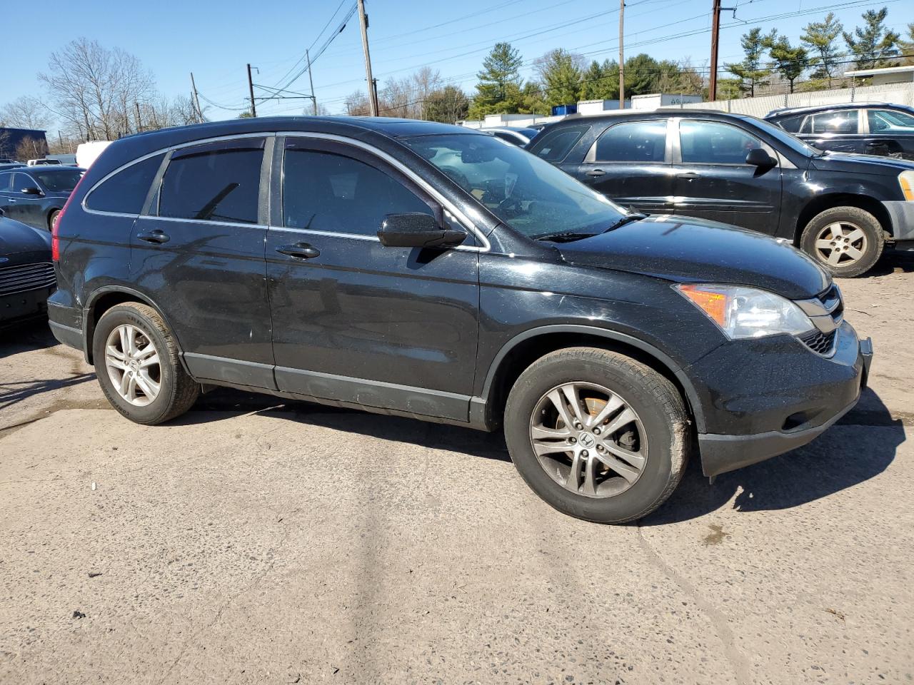 2010 Honda CR-V VIN 5J6RE4H71AL079514 Copart auction photo, front end / side damage thumbnail 4