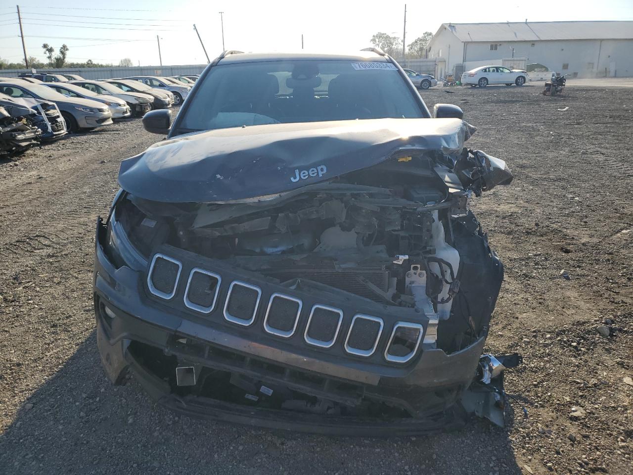 2022 Jeep Compass VIN 3C4NJCBB1NT119267 Copart auction photo, front end / side damage thumbnail 5