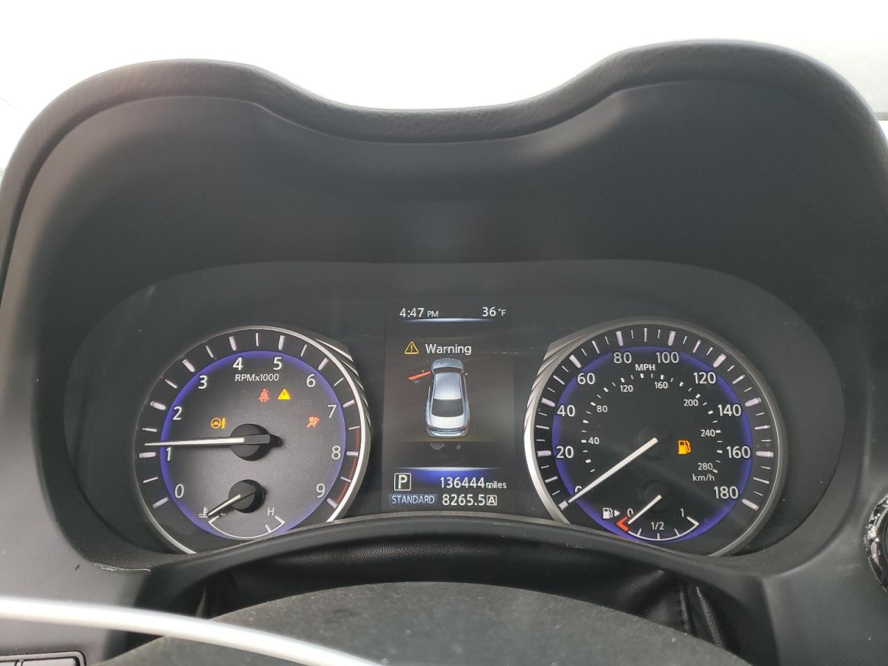 2014 Infiniti Q50 VIN JN1BV7AP4EM673388 Copart auction photo, front end / rear end damage thumbnail 9