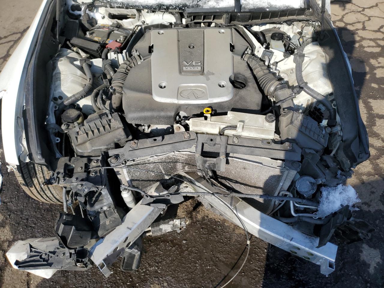 2015 Infiniti Q40 VIN JN1CV6AR6FM524837 Copart auction photo, side / front end damage thumbnail 11