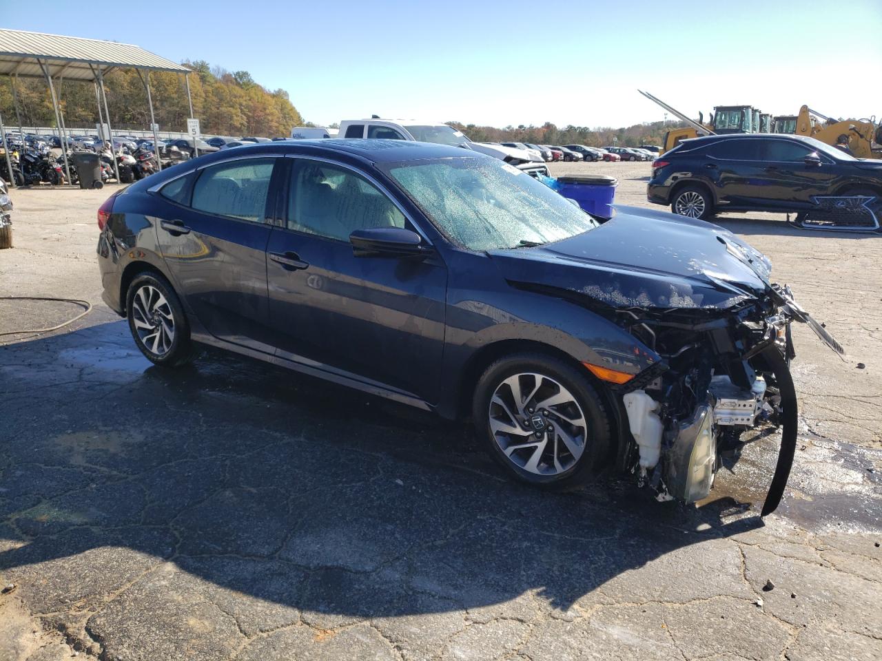 2016 Honda Civic VIN 19XFC2F70GE225683 Copart auction photo, front end damage thumbnail 4