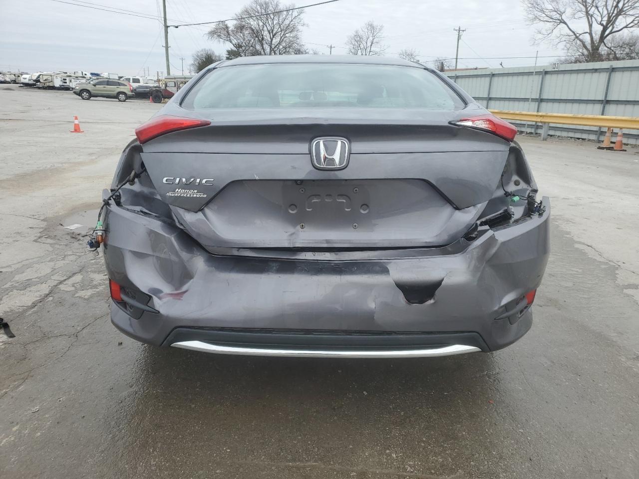 2020 Honda Civic VIN 19XFC2F6XLE024763 Copart auction photo, rear end damage thumbnail 6