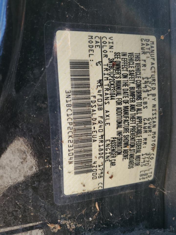 2012 Nissan Versa VIN 3N1BC1CP2CK231044 Copart auction photo, side damage thumbnail 12