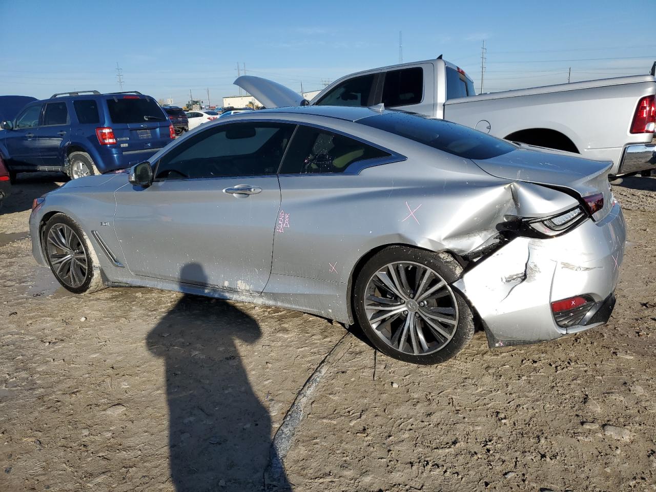 2017 Infiniti Q60 VIN JN1EV7EK4HM361927 Copart auction photo, rear end damage thumbnail 2