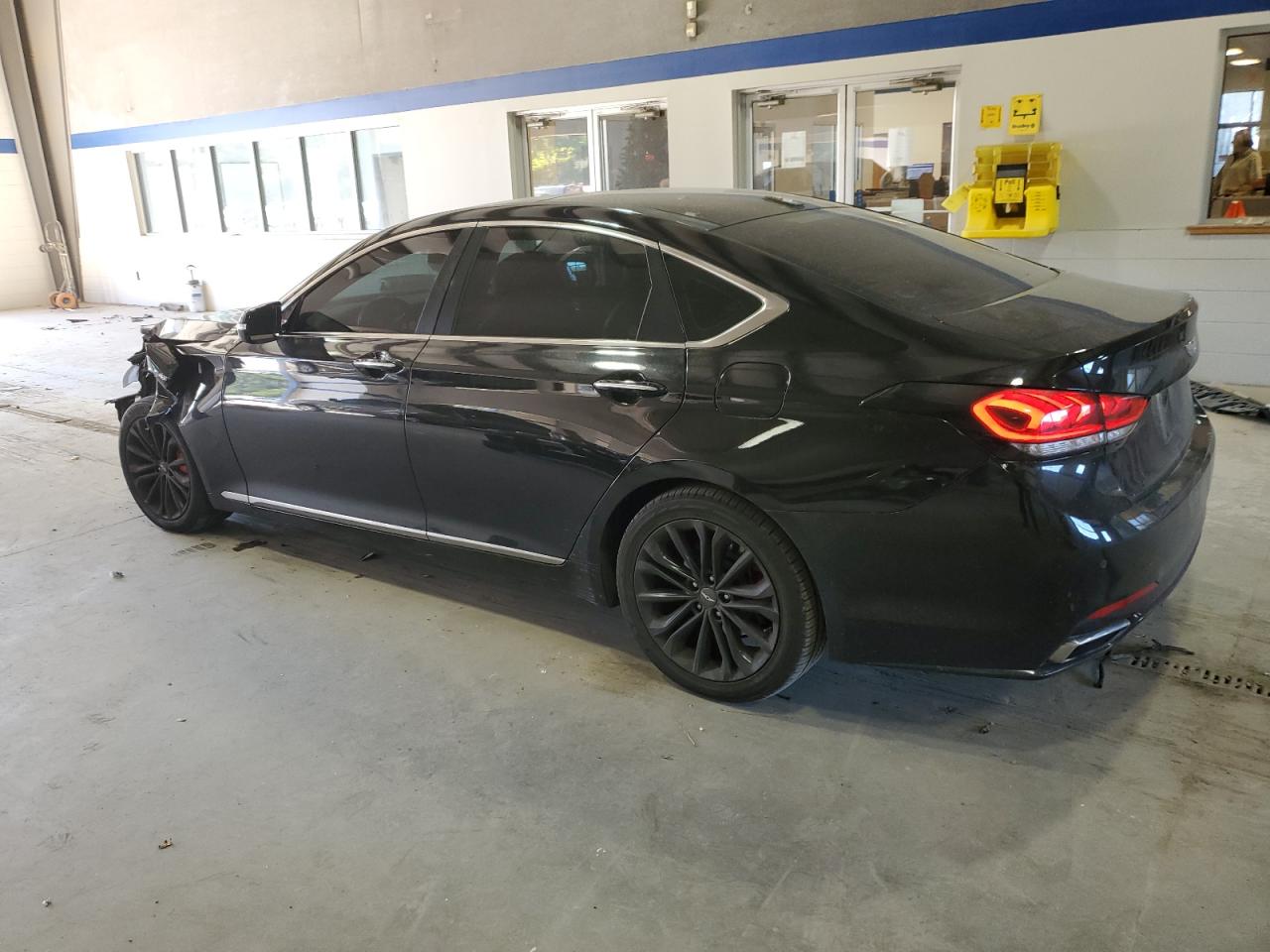 2016 Hyundai Genesis VIN KMHGN4JE9GU127474 Copart auction photo, front end / undercarriage damage thumbnail 2