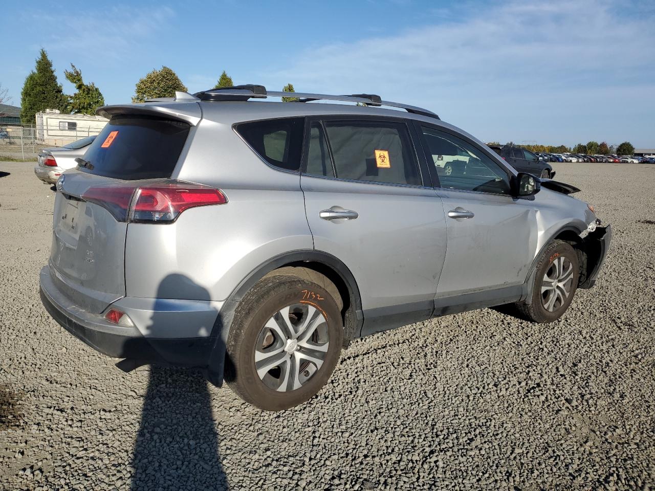 2018 Toyota RAV 4 VIN JTMBFREV7JJ213541 Copart auction photo, front end / side damage thumbnail 3