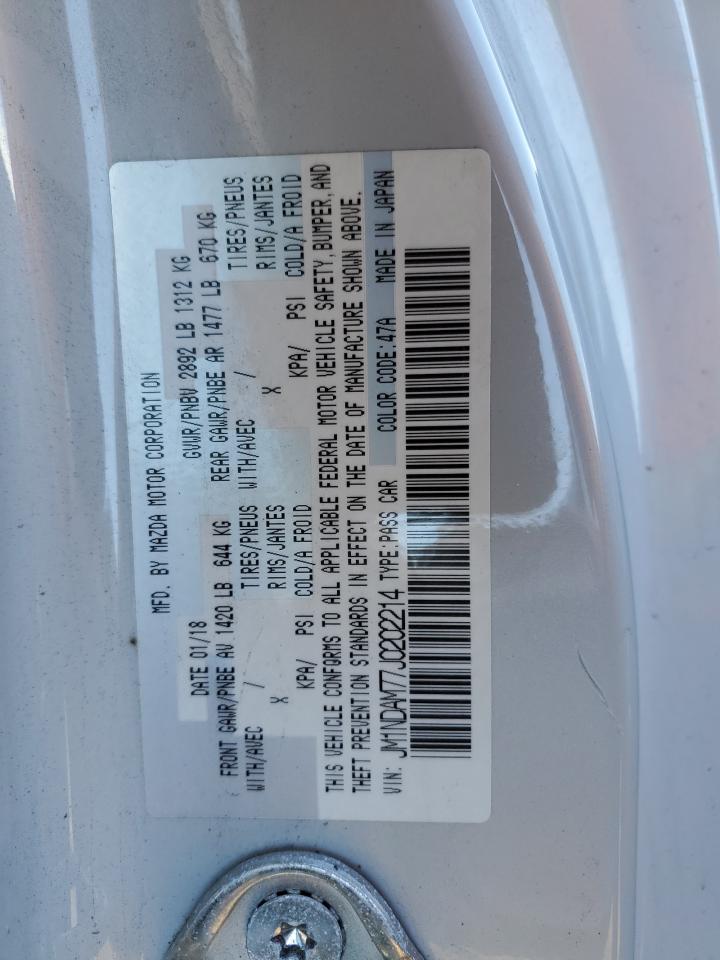 2018 Mazda MX-5 VIN JM1NDAM77J0202214 Copart auction photo, front end damage thumbnail 13
