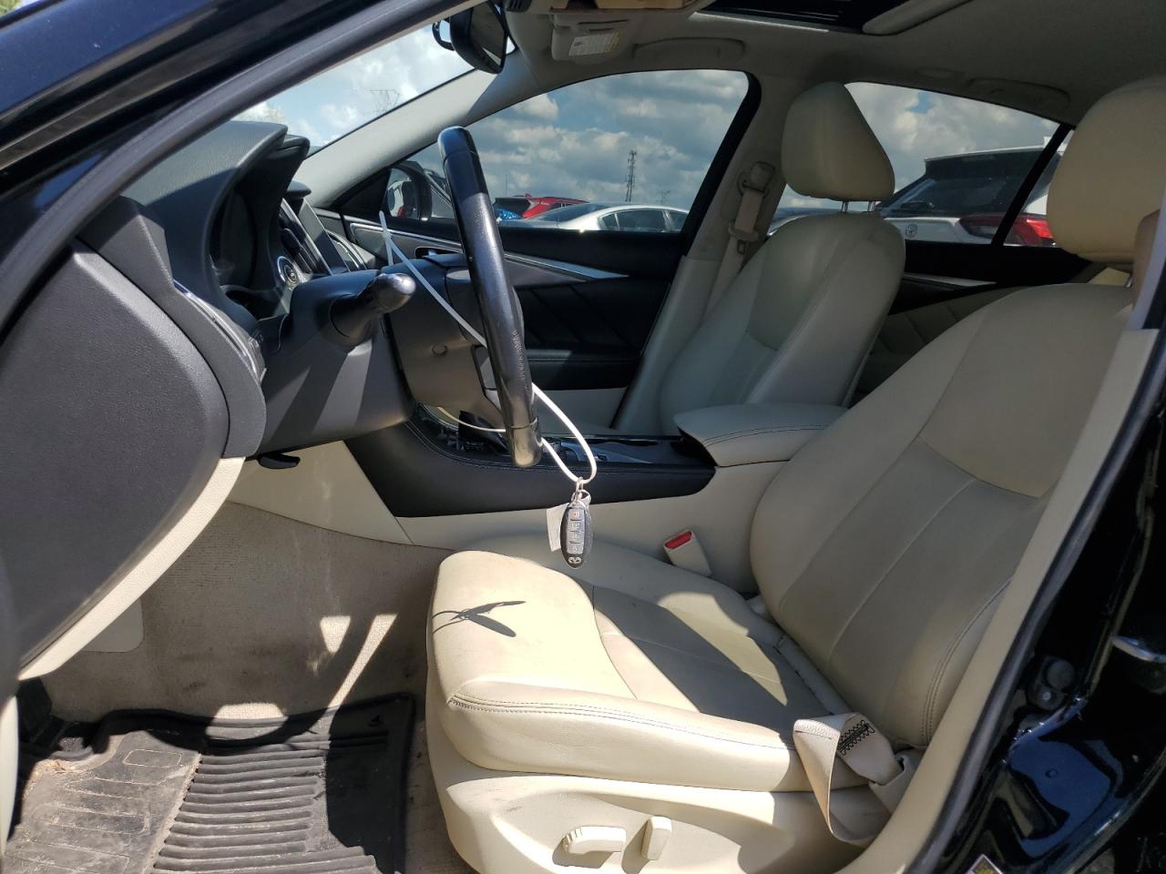 2017 Infiniti Q50 VIN JN1EV7AP9HM741136 Copart auction photo, front end / side damage thumbnail 7