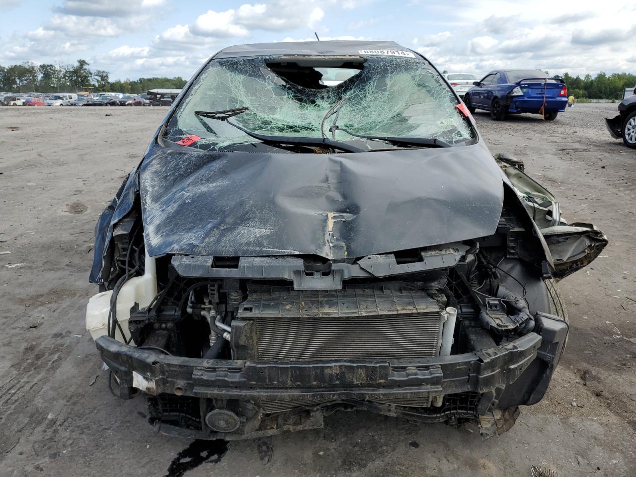 2013 KIA Rio VIN KNADN5A36D6235088 Copart auction photo, all over damage thumbnail 5
