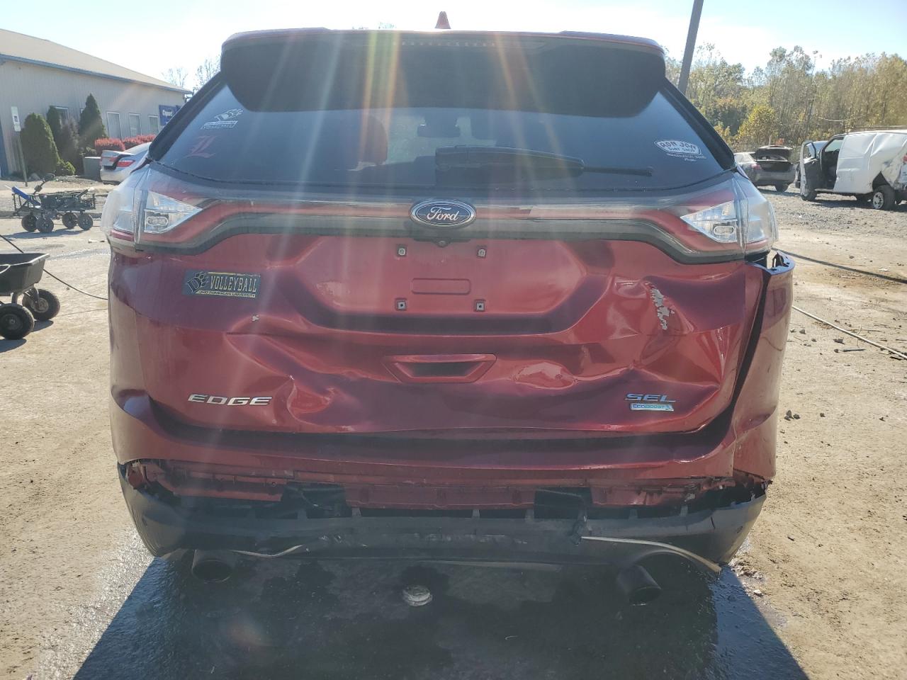 2018 Ford Edge VIN 2FMPK3J92JBB03844 Copart auction photo, rear end damage thumbnail 6