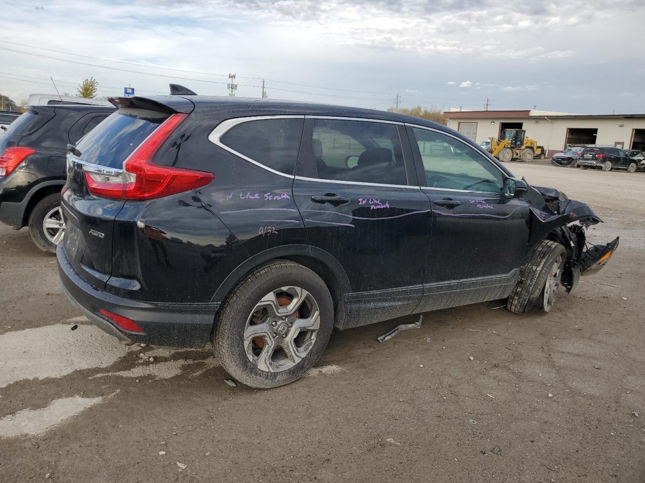2019 Honda CR-V VIN 2HKRW2H5XKH664720 Copart auction photo, front end / minor dent/scratches damage thumbnail 3