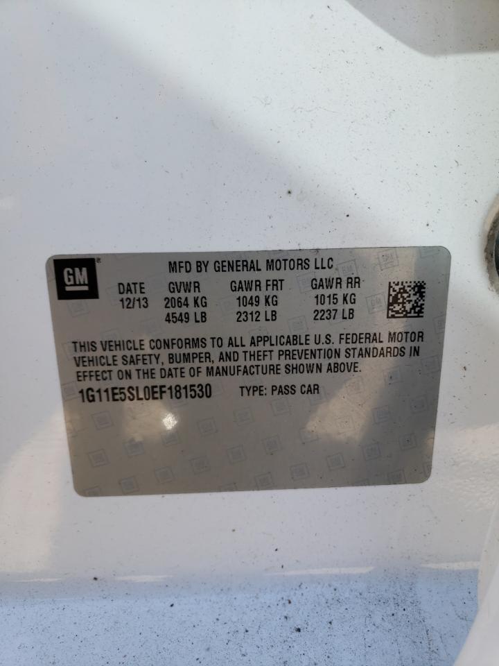 2014 Chevrolet Malibu VIN 1G11E5SL0EF181530 Copart auction photo, rear end / front end damage thumbnail 13
