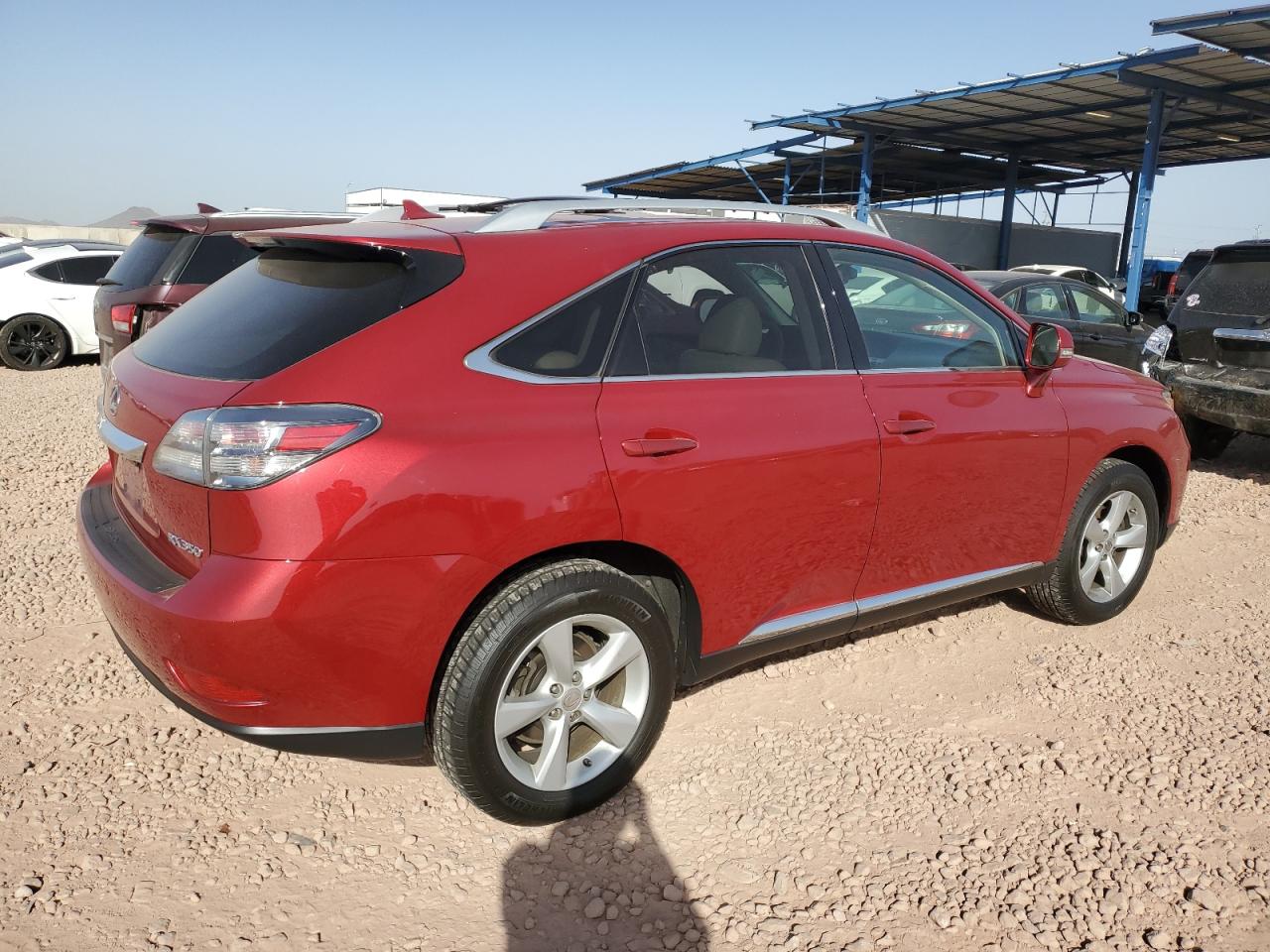 2012 Lexus RX VIN 2T2BK1BAXCC134163 Copart auction photo, side damage thumbnail 3