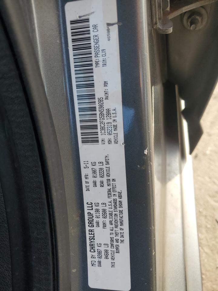 2011 Chrysler 200 VIN 1C3BC2FG5BN590285 Copart auction photo, front end / minor dent/scratches damage thumbnail 12