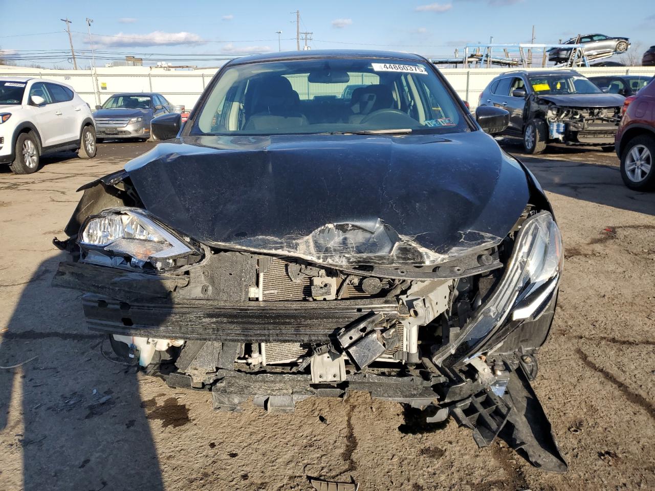 2019 Nissan Sentra VIN 3N1AB7AP6KY419291 Copart auction photo, front end / side damage thumbnail 5
