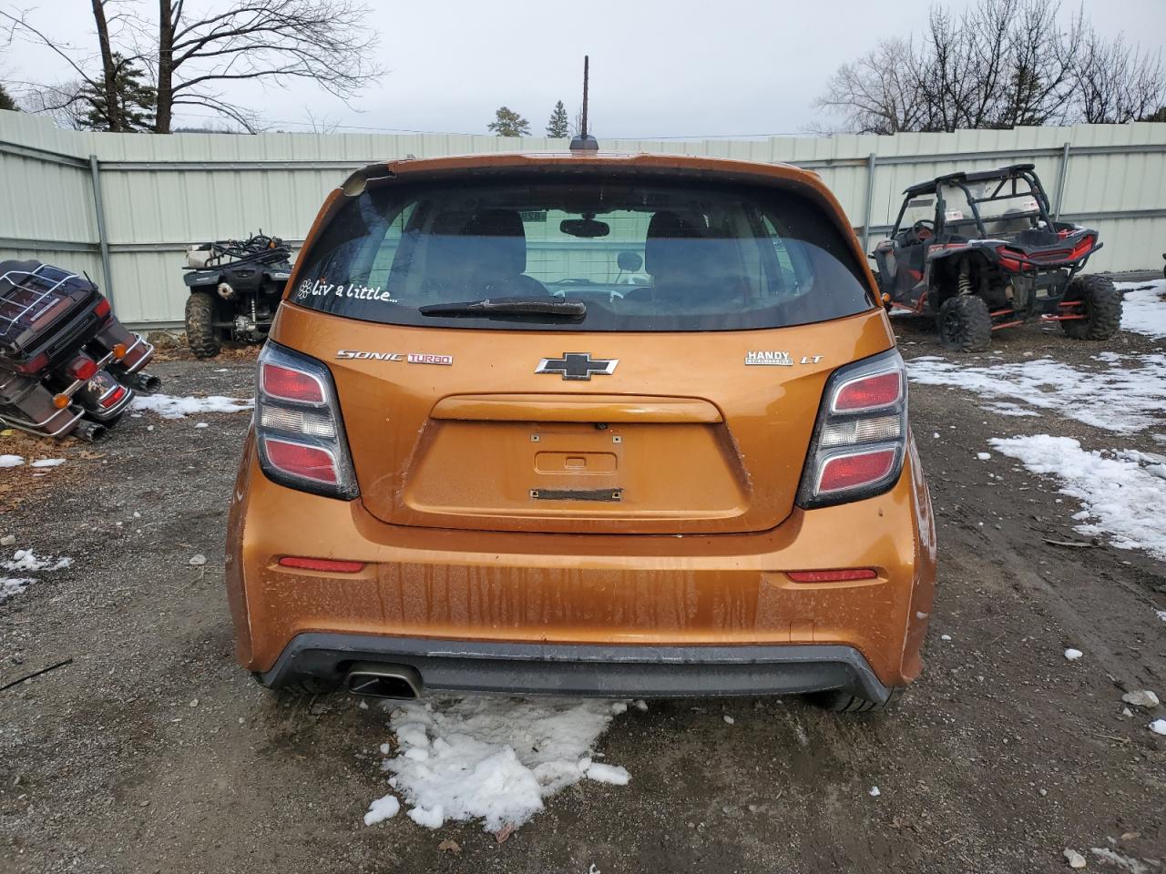 2018 Chevrolet Sonic VIN 1G1JD6SB3J4102566 Copart auction photo, front end / minor dent/scratches damage thumbnail 6
