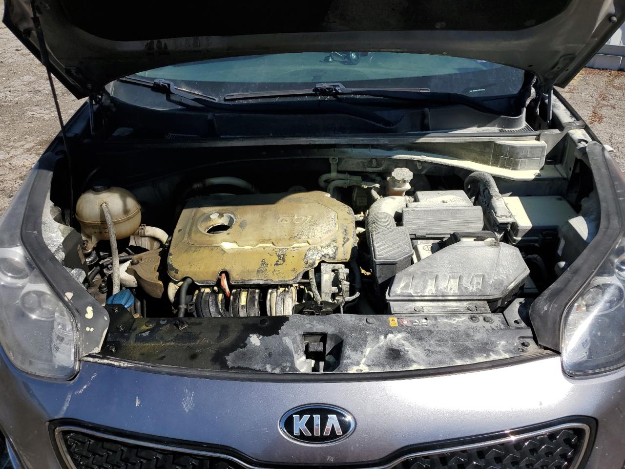 2019 KIA Sportage VIN KNDPMCACXK7513859 Copart auction photo, burn - engine damage thumbnail 13