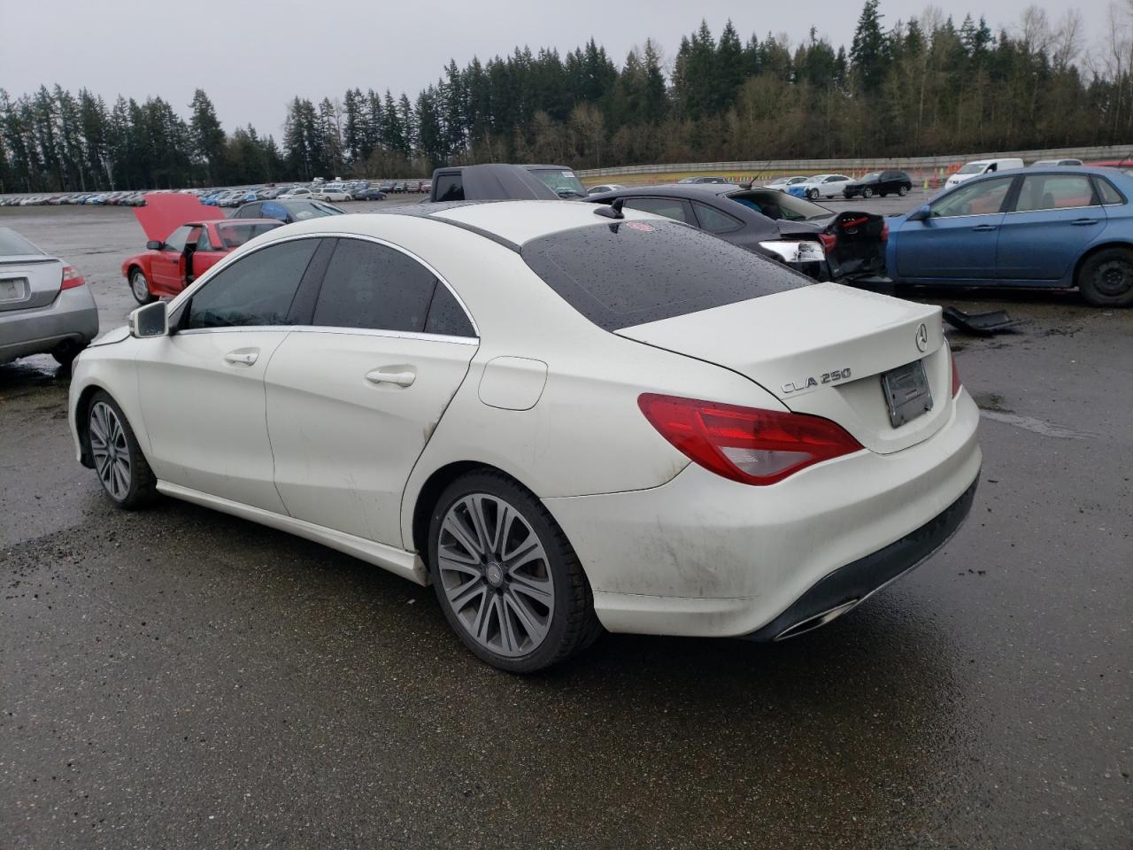 2017 Mercedes-Benz CLA-klasse VIN WDDSJ4GB0HN492621 Copart auction photo, front end / side damage thumbnail 2